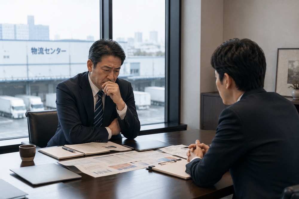 オンライン会議で相談するビジネスパーソン
